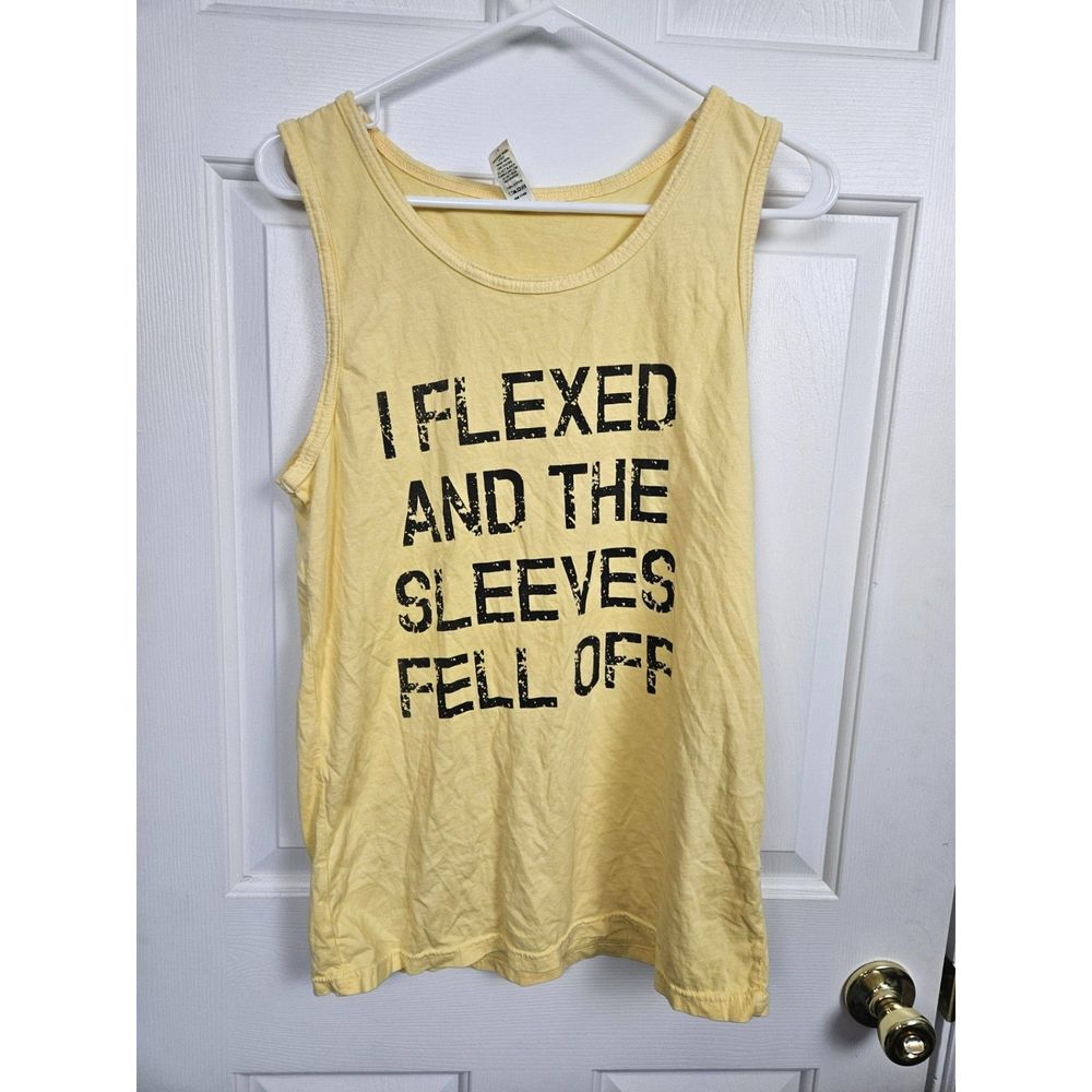 Inspired Dye Next Level Workout Tank Yellow Size Medium